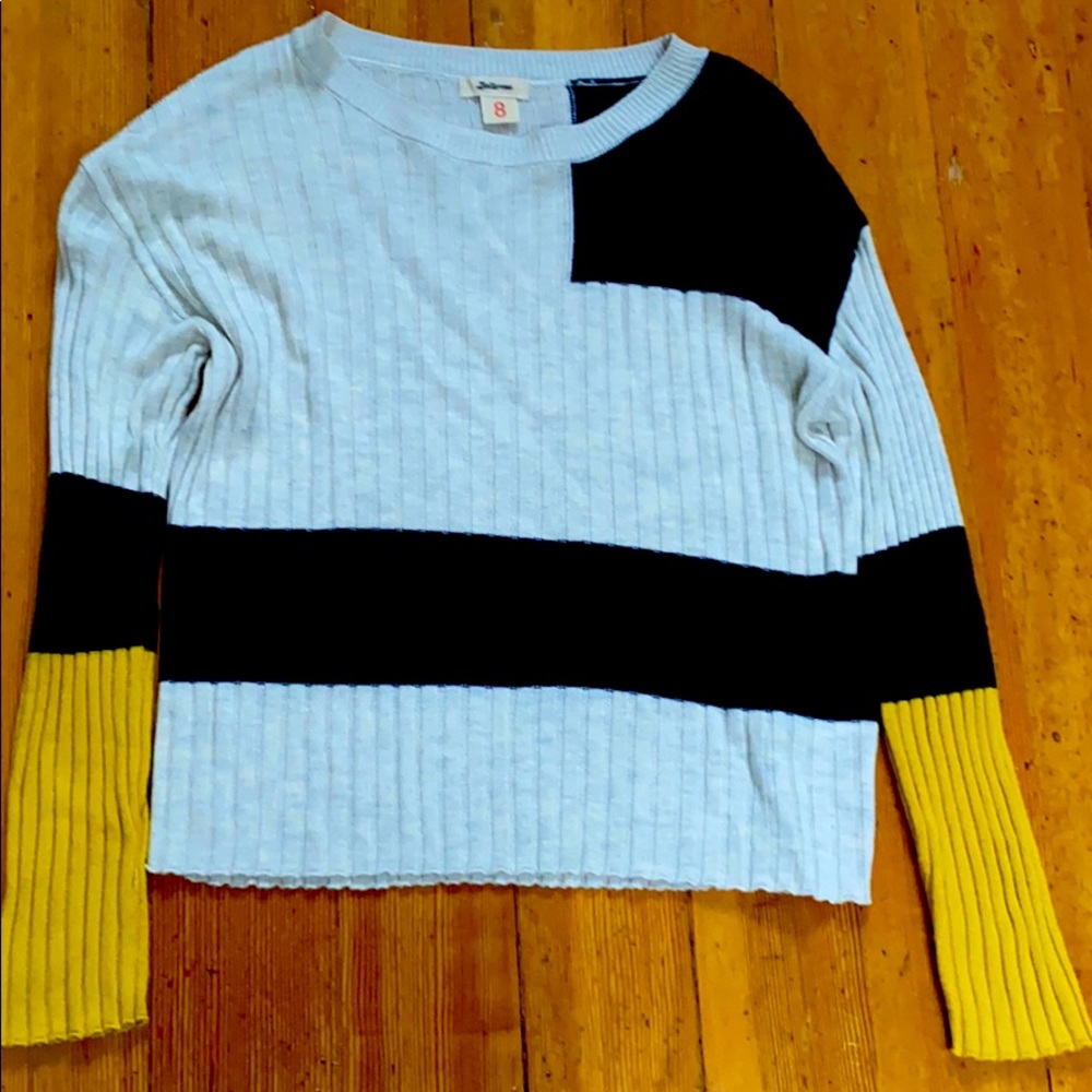 Bellerose knit cotton sweater girls 8 grey blue